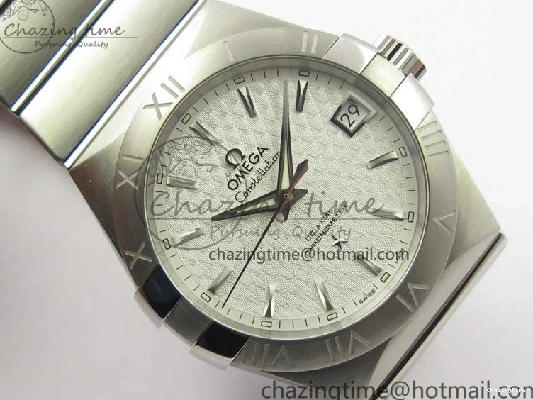 0423 Constellation 38mm SS VSF 1:1 Best Edition White Textured Dial on SS Bracelet A8500 Super Clone EasyCare 7919